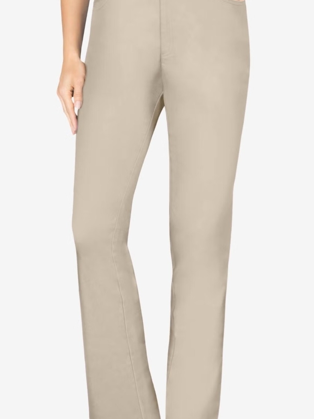 Woman Within Bootcut Stretch Denim Khakis - Size 44W Tall